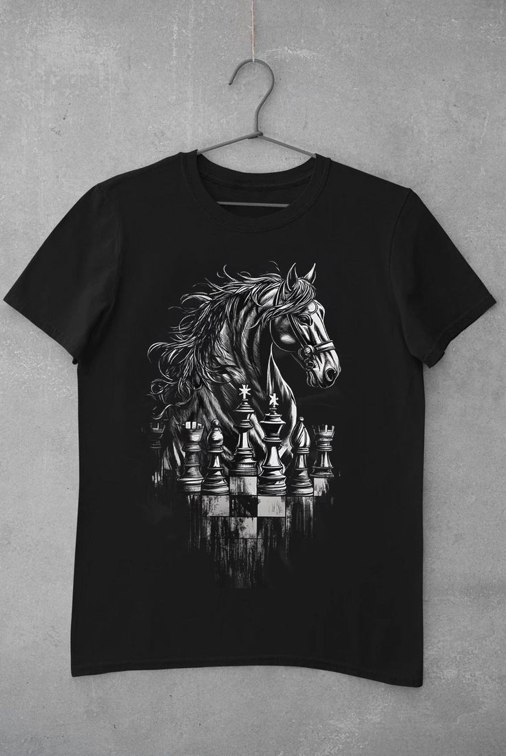 Chess Lover T-Shirt_ Bishop & Chessboard Design - Unisex Cotton Tee