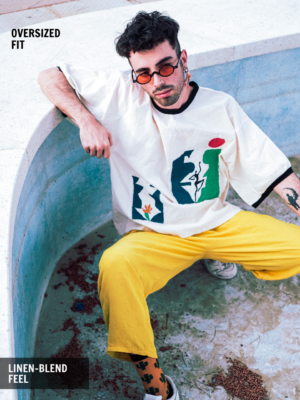 Retro Mosaic Ringer Tee