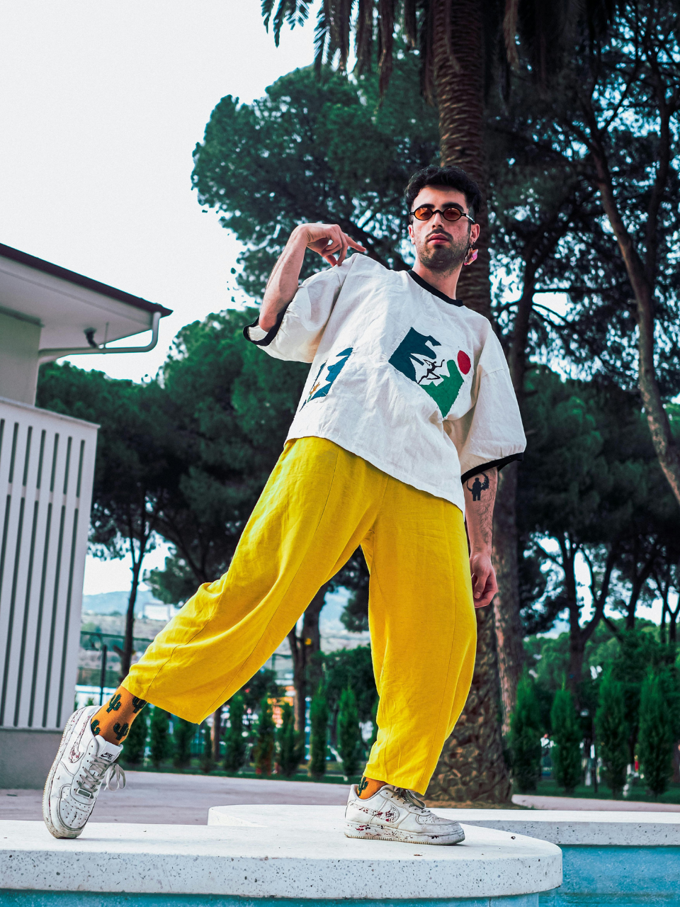 Retro Mosaic Ringer Tee - Image 4