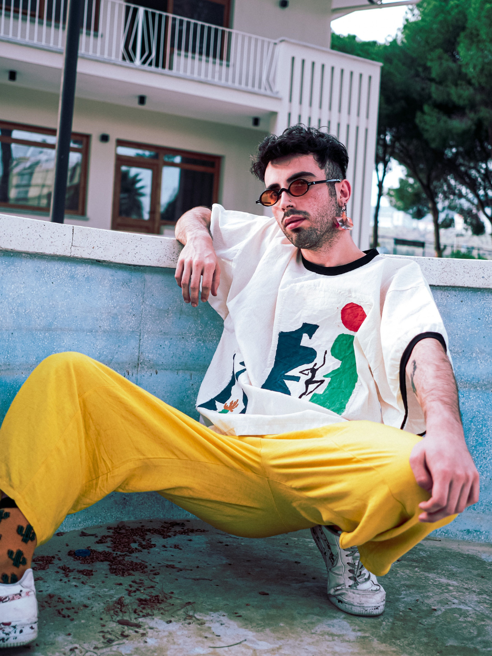 Retro Mosaic Ringer Tee - Image 5