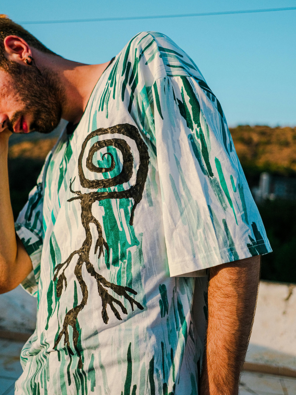 Vortex Abstract Oversized Tee - Image 2