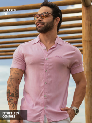 Blush Horizon Resort Shirt