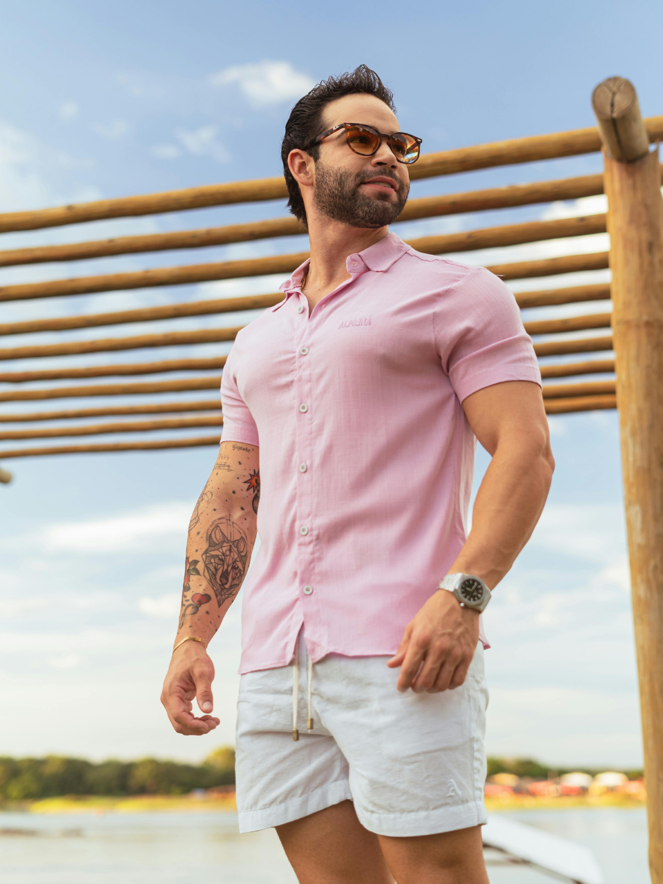Blush Horizon Resort Shirt - Image 2