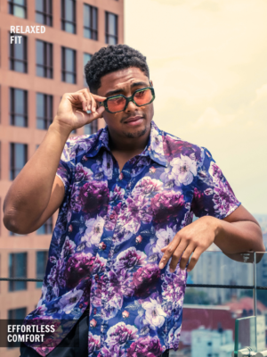 Midnight Orchid Floral Shirt